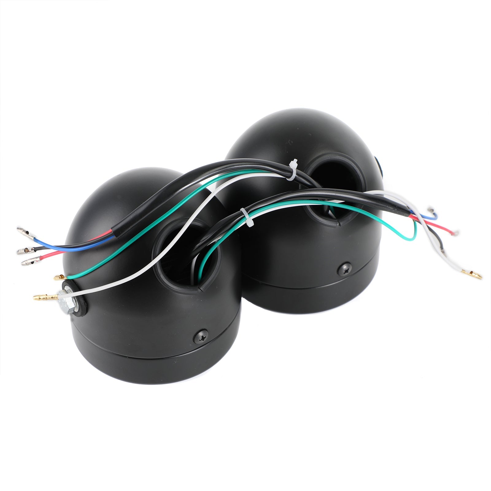 1986-2013 HarleySoftail Black Twin Headlight Motorcycle Double Dual Lamp Street Fighter Universal Generic