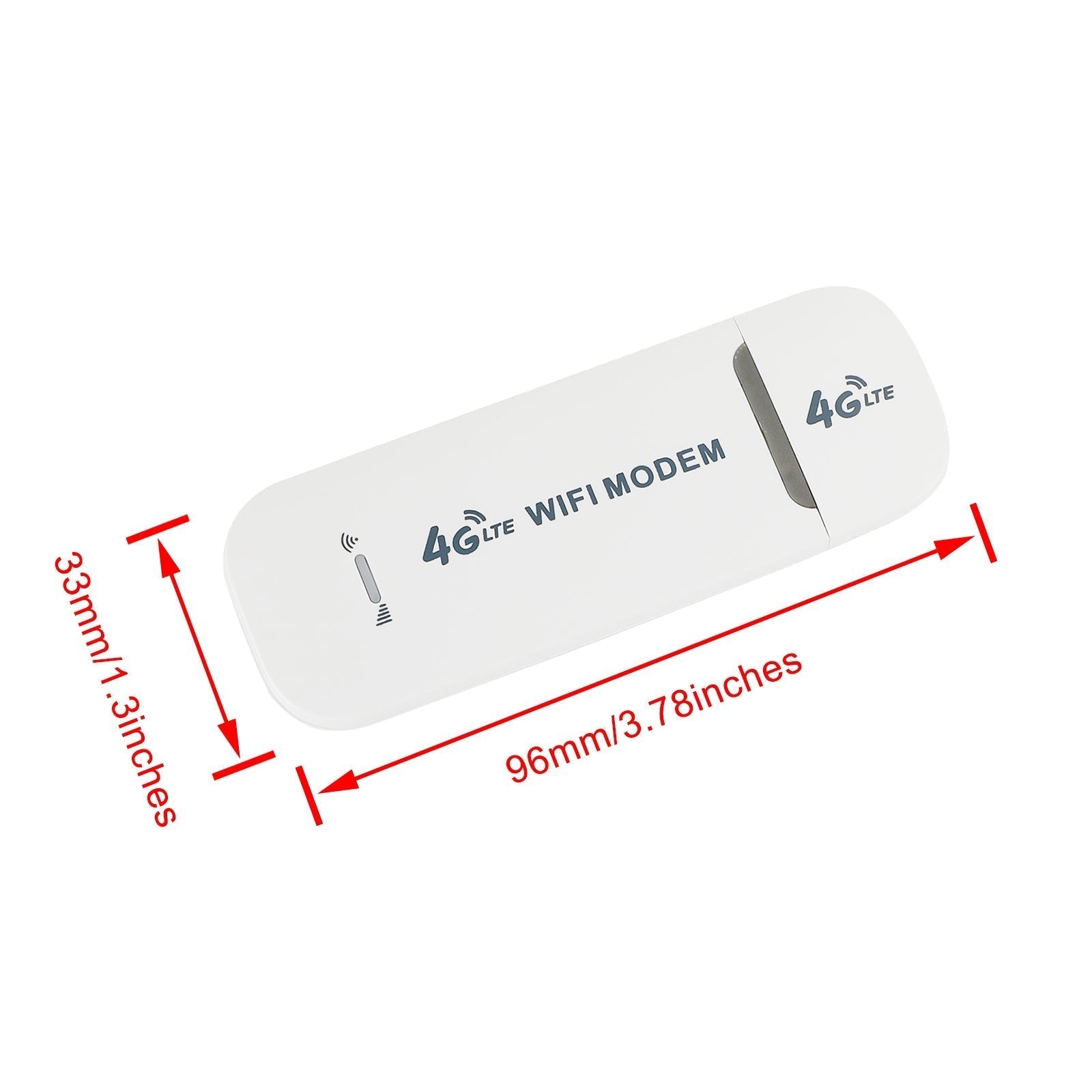 Unlocked 4G LTE Modem Wireless Router USB Dongle Mobile Broadband WIFI White