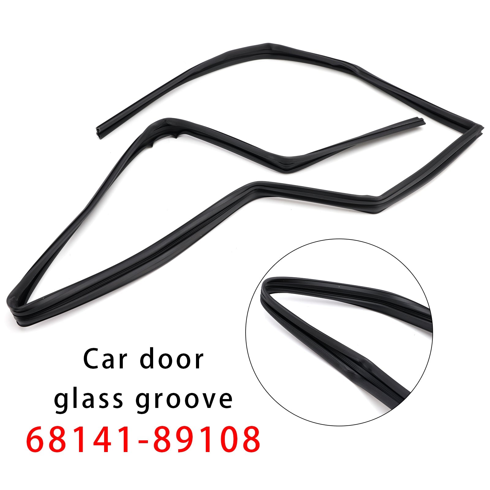 Front Door Glass Run Channel With Vent 68141-89108 For Toyota 4Runner 1985-1989