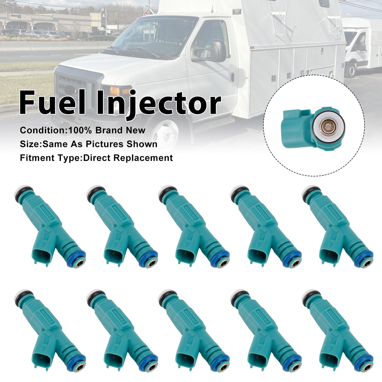 10Pcs Fuel Injector For Ford E-350 E-450 Super Duty 2004-2009 0280156217