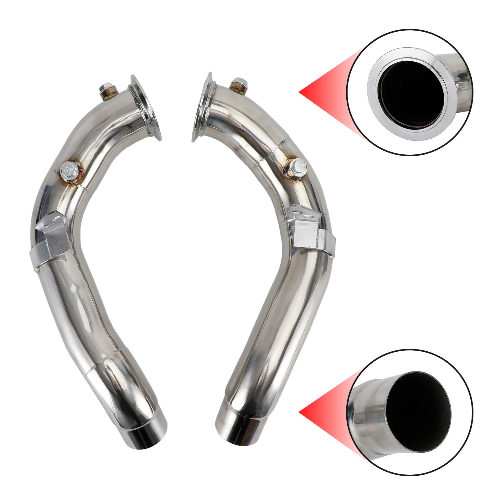 2011-2018 BMW M6 F12 with S63 motor 3" Stainless Steel Exhaust Downpipes compatible