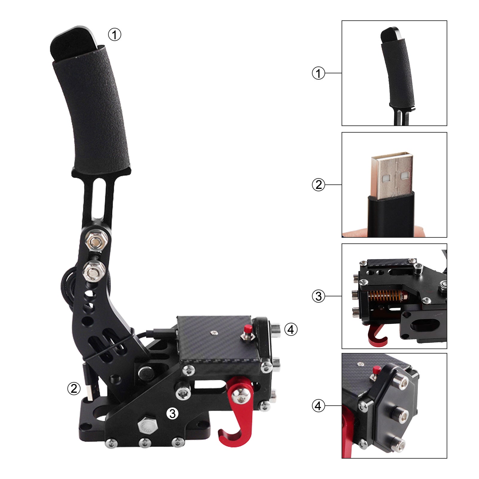 14Bit X1 XSS XSX XBOX USB3.0 SIM Handbrake for Racing Games Steering Wheel Stand G920 Black