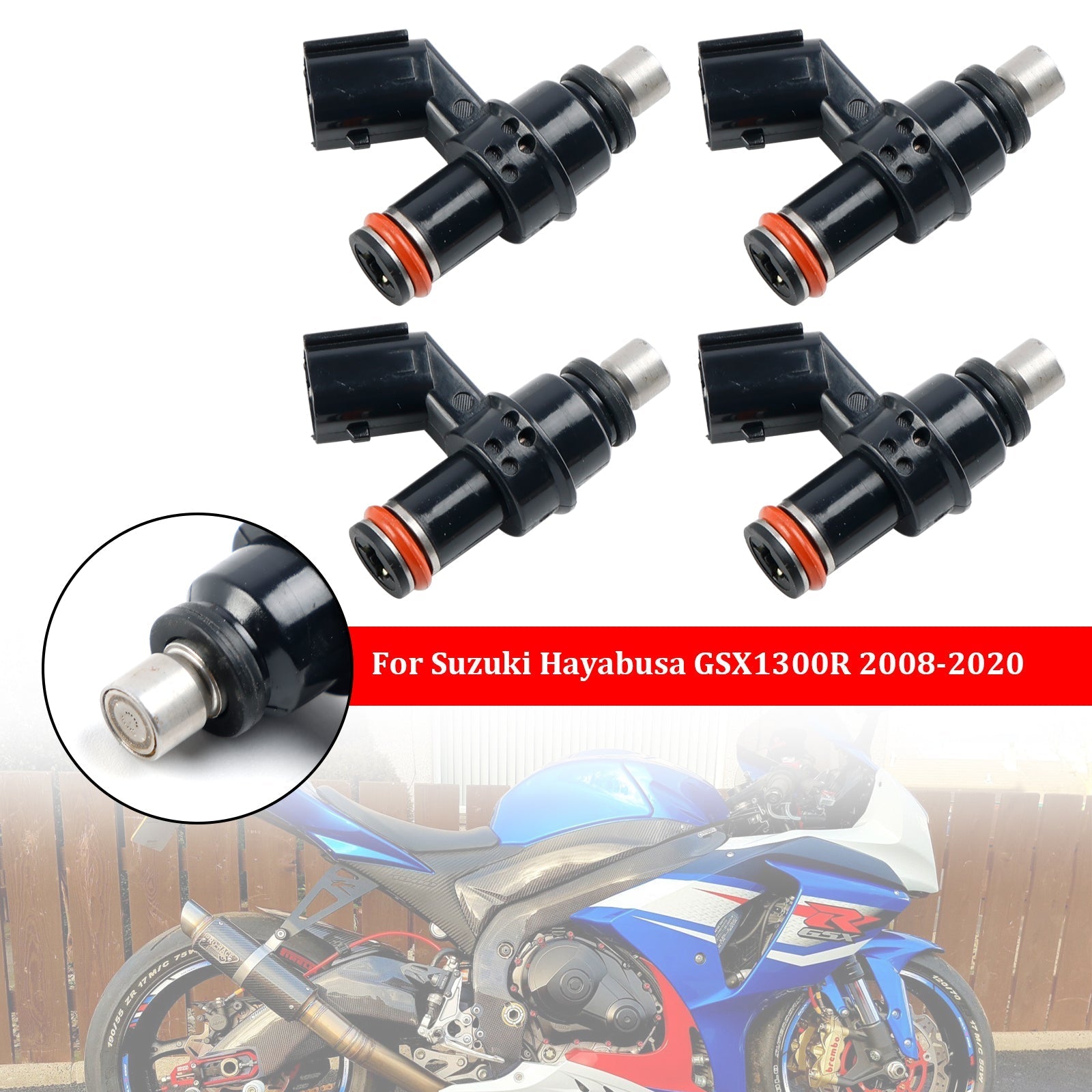 2008-2020 Suzuki Hayabusa GSX1300R 4PCS Fuel Injectors 1571021H00 15710-21H00