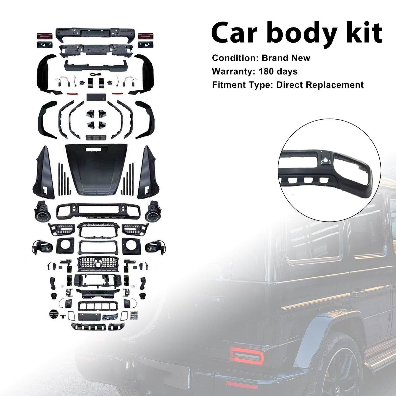 1993-2018 Fit Mercedes W463 G550 G500 Upgrade W464 G63 AMG Style Body Kit Bumper