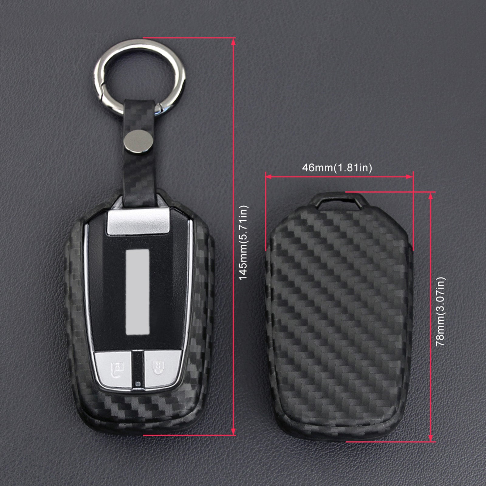 Leather Silicone Car Key Case Cover With Buckle For Isuzu