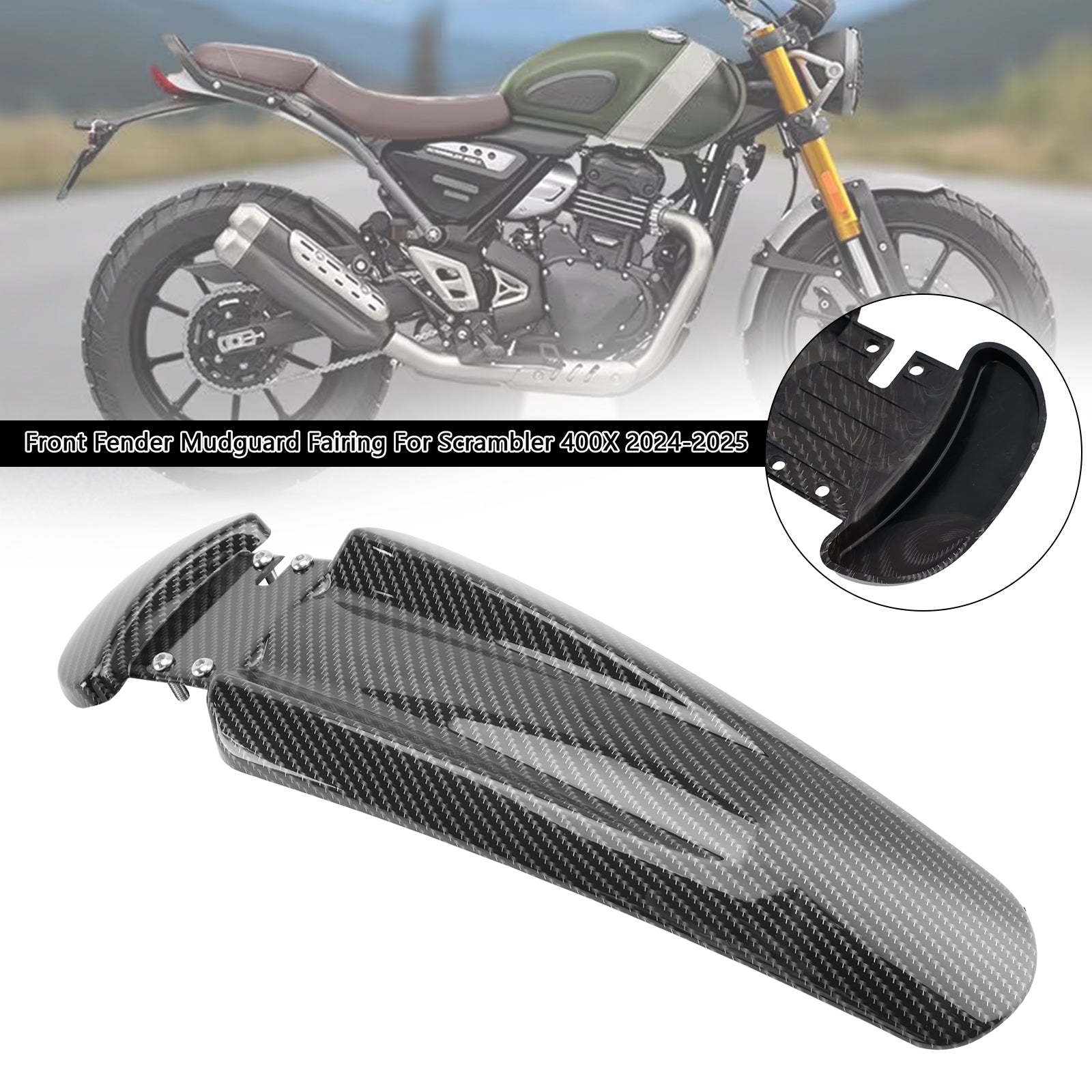 2024-2025 Scrambler 400X Front Fender Mudguard Fairing