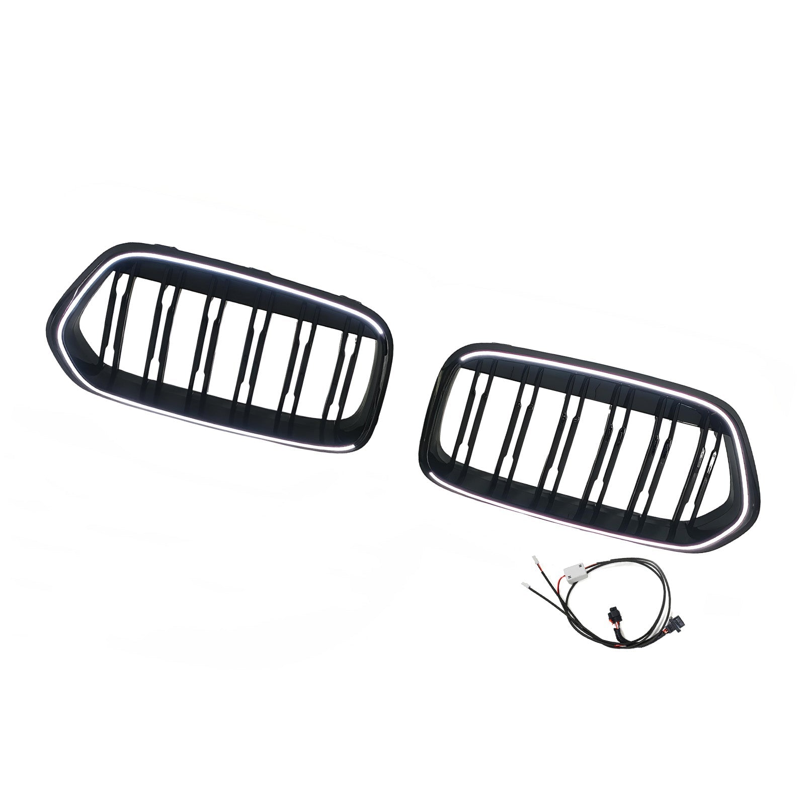 2018-2023 Fit BMW X2 Series F39 Black Front Bumper Grill Grille Double Slat