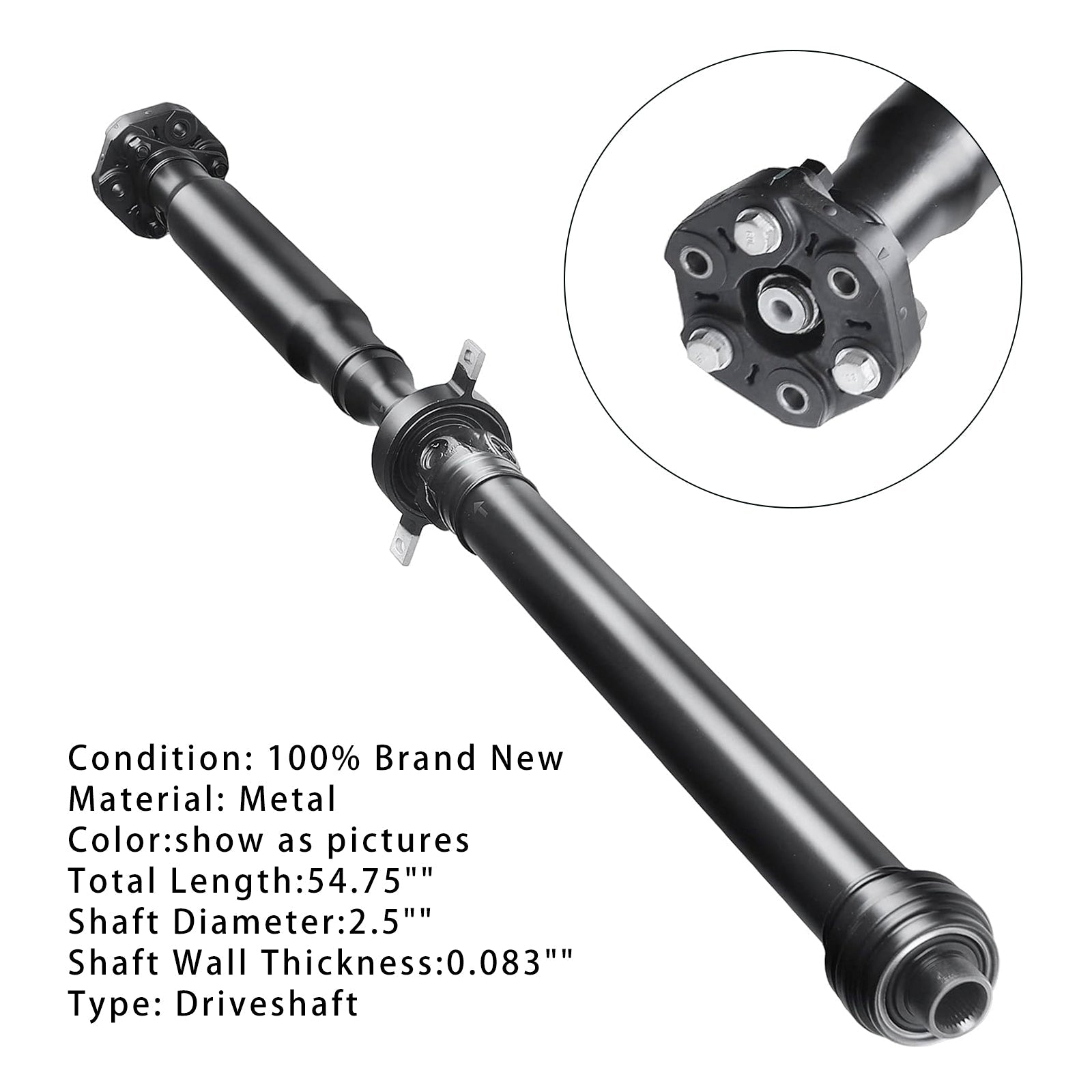 Rear Driveshaft Prop Shaft Assembly 26107589129 For BMW X5 2011-2018