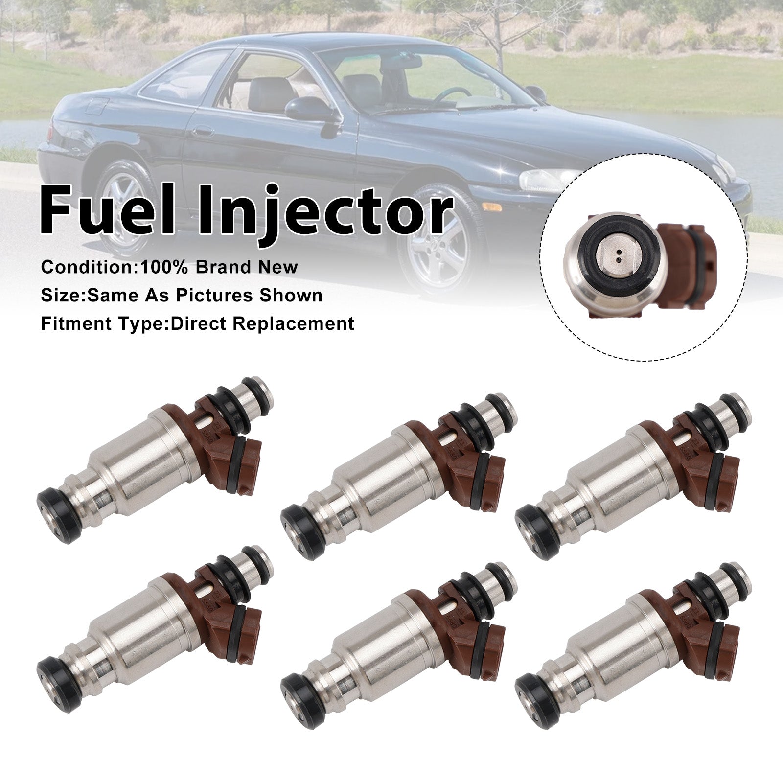 1993-1994 For Lexus GS300 6PCS Fuel Injector 23250-46030