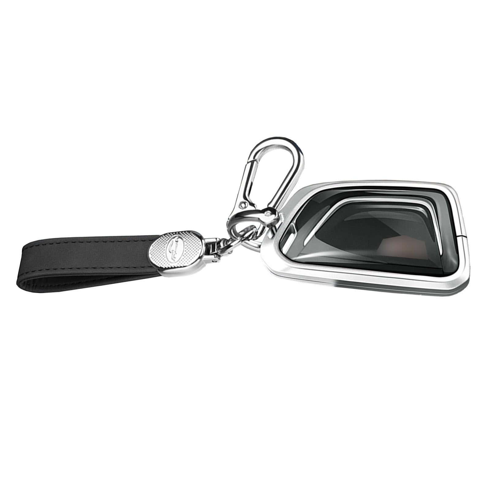 Aluminum Alloy TPU Silvery Car Key Case Cover With Buckle For Cadillac
