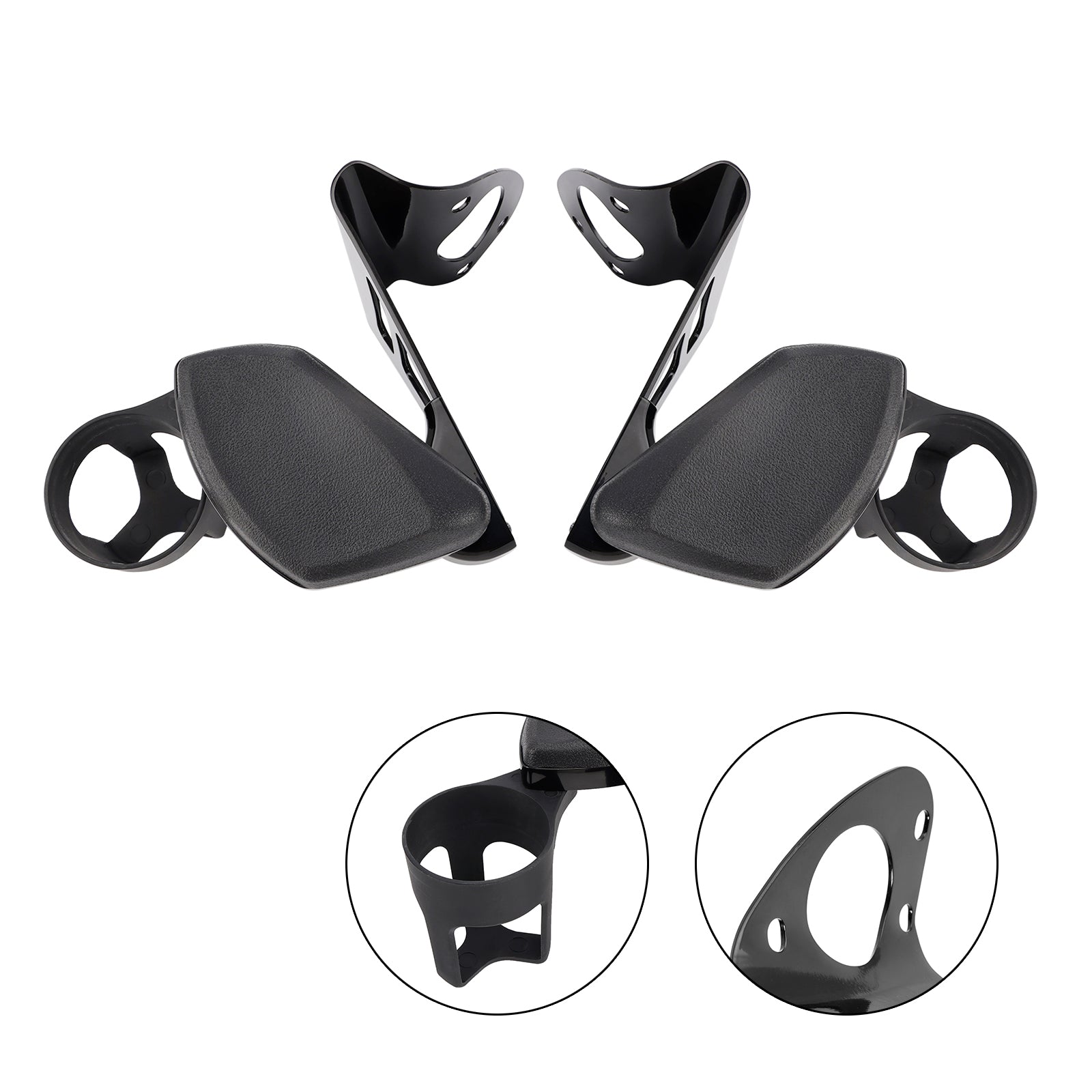 2014-2024 ouring Electra Glides, Road Glide Ultra & Tri Glides Passenger Armrest w/ Drink Holder