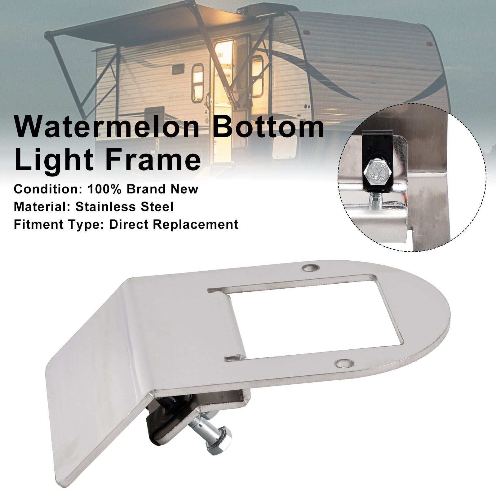 Universal Truck RV Trailer Watermelon Light Watermelon Under Glow Frame Bracket Universal Clamp Style Mount