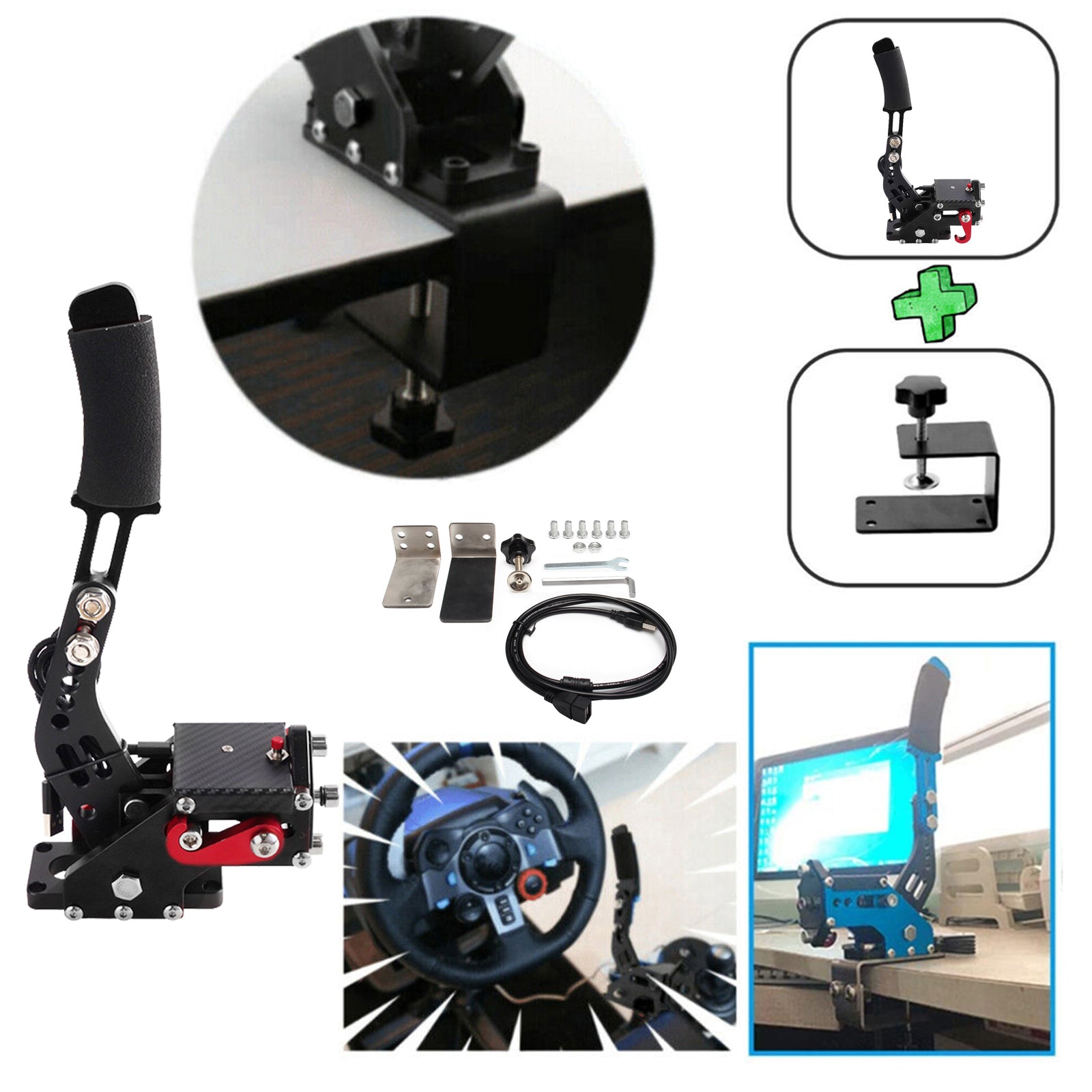 14Bit X1 XSS XSX XBOX USB3.0 SIM Handbrake for Racing Games Steering Wheel Stand G920 Black