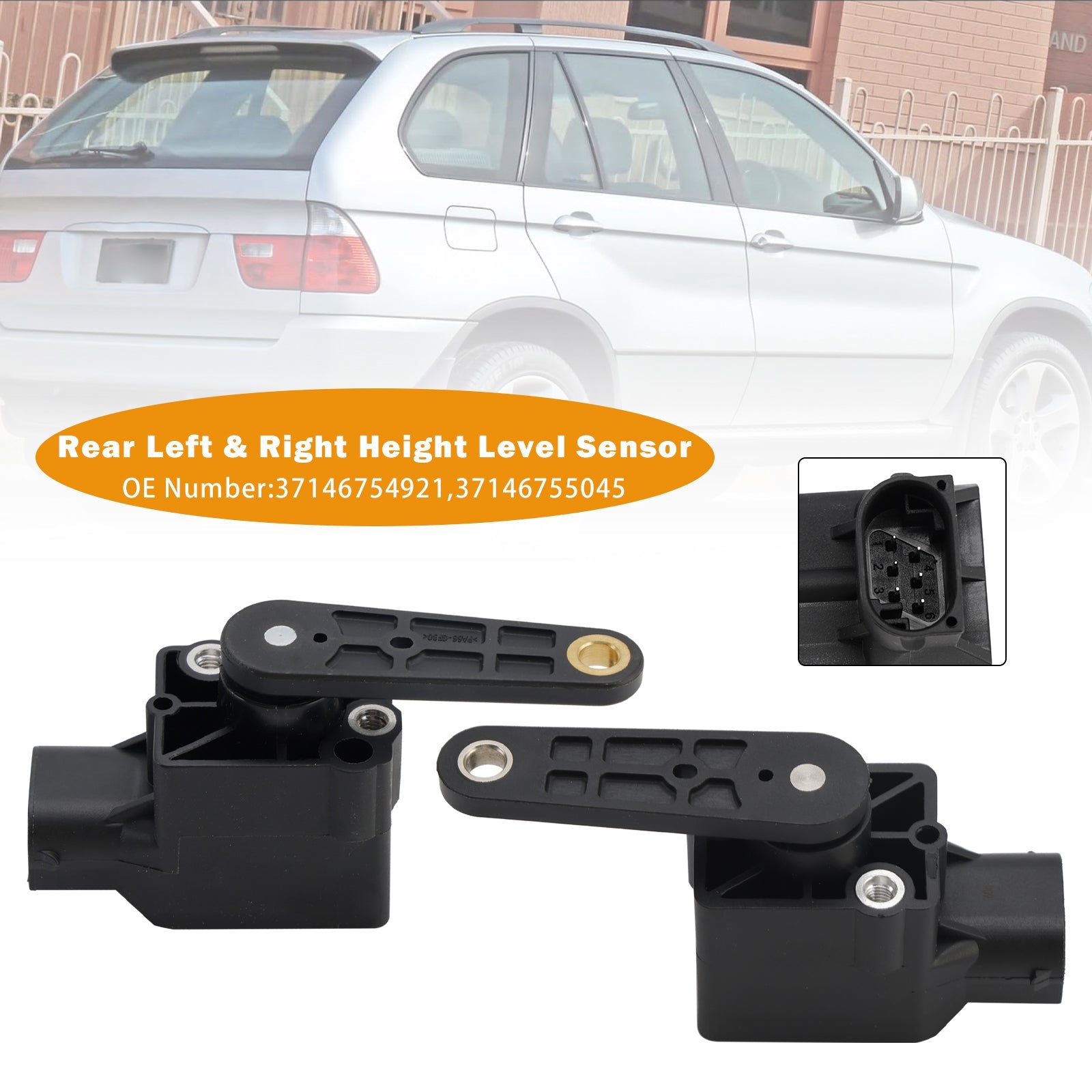 Rear Left & Right Air Ride Height Level Sensor for BMW X5 (E53) 2000-2006