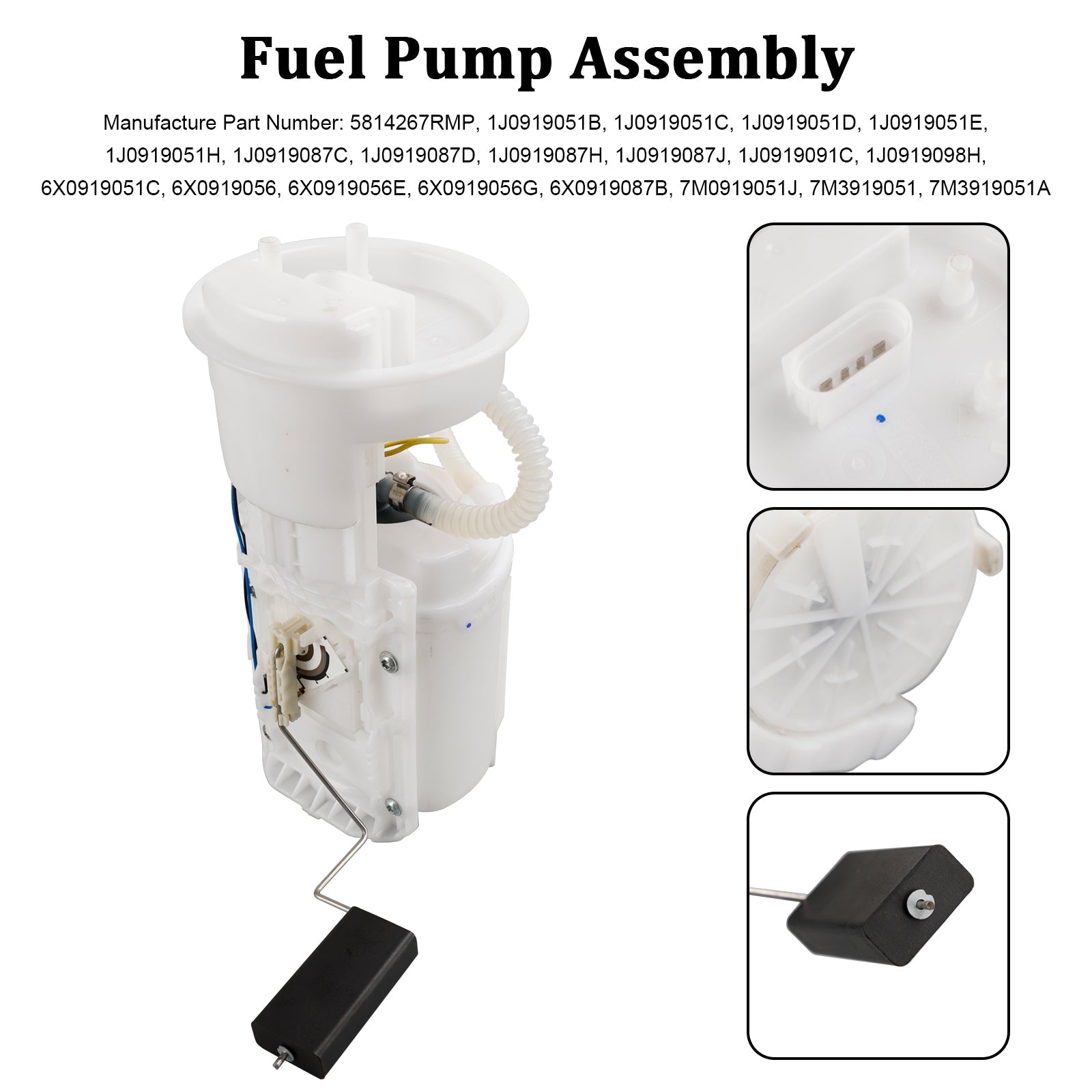 06/2000-05/2006 Seat Toledo Mk II (1M2) 1.6L 1.8L 2.3L Fuel Pump Module Assembly 1J0919051B Generic