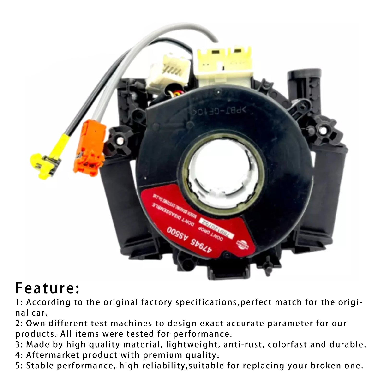 2004-2008 Nissan Maxima Clock Spring+Steering Angle Sensor Assembly 47945-AS500 47945AS500