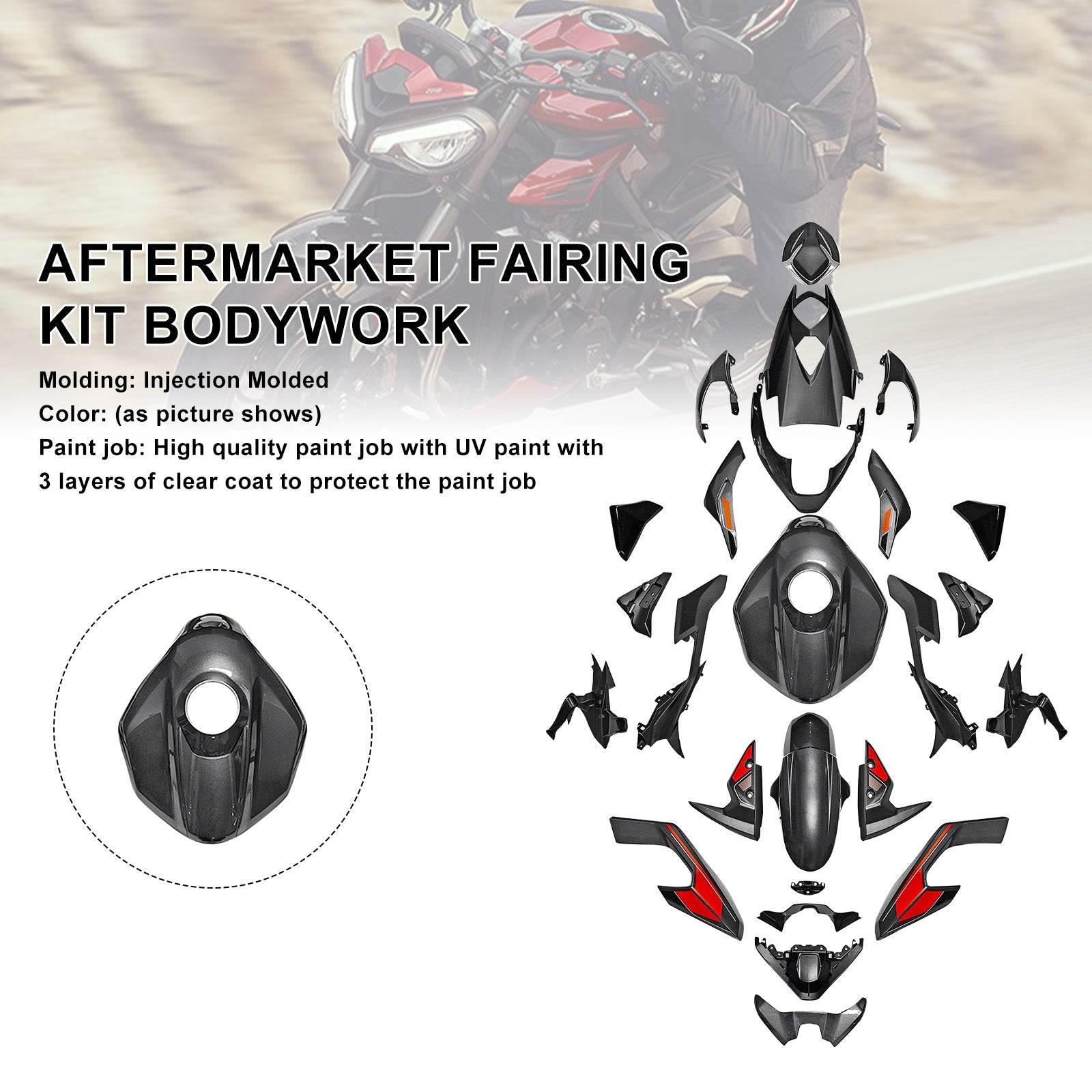 Injection Bodywork Fairing Kit for Street Triple 765 R/RS 2023-2025