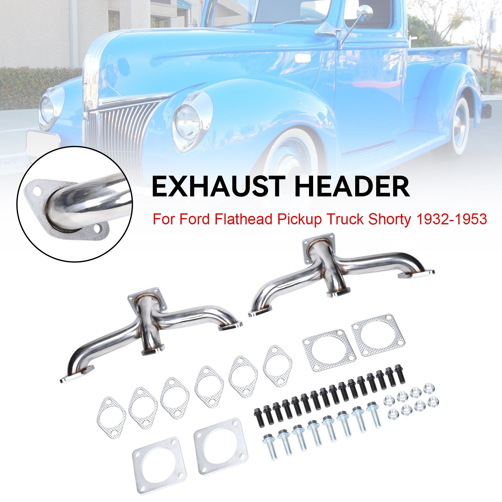 1932-1953 Ford Flathead Pickup Truck Shorty V8 Exhaust Header Manifold