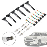 6 Ignition Coils+Connectors+Spark Plug UF487 90919-02251 For Toyota Sienna 3.5L
