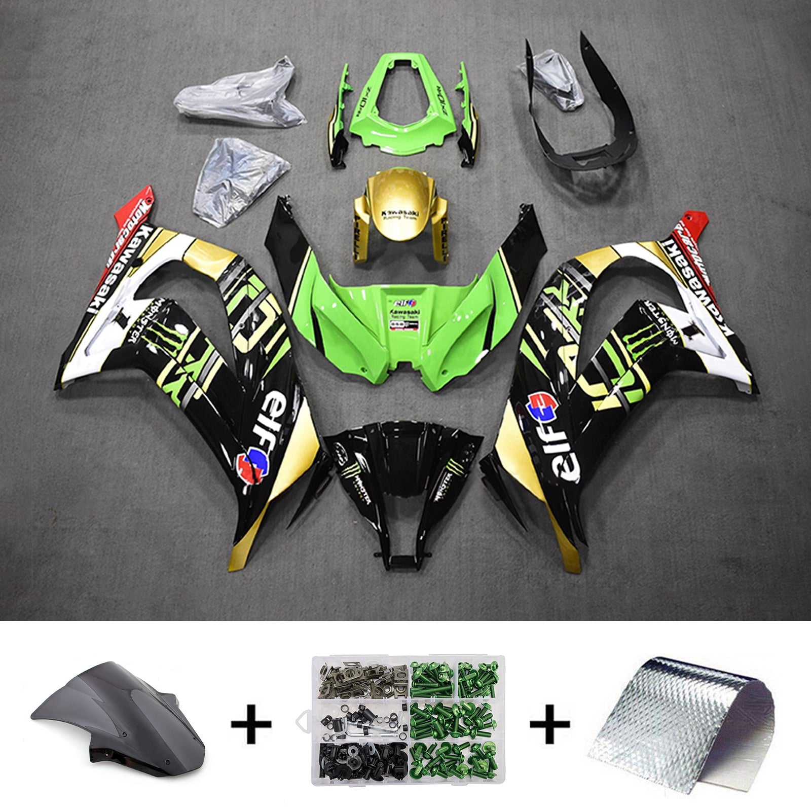 Injection Fairing Kit Bodywork Plastic ABS fit For Kawasaki ZX10R 2011-2015