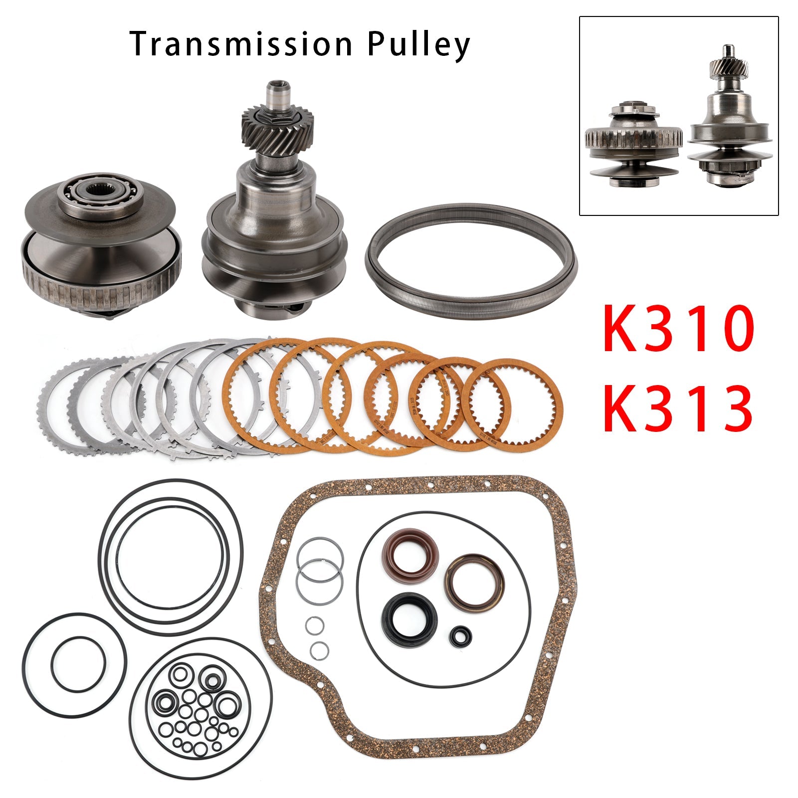 K310 K313 For Toyota Auris/Premio 1.2L CVT Transmission Pulley Set With Belt Chain
