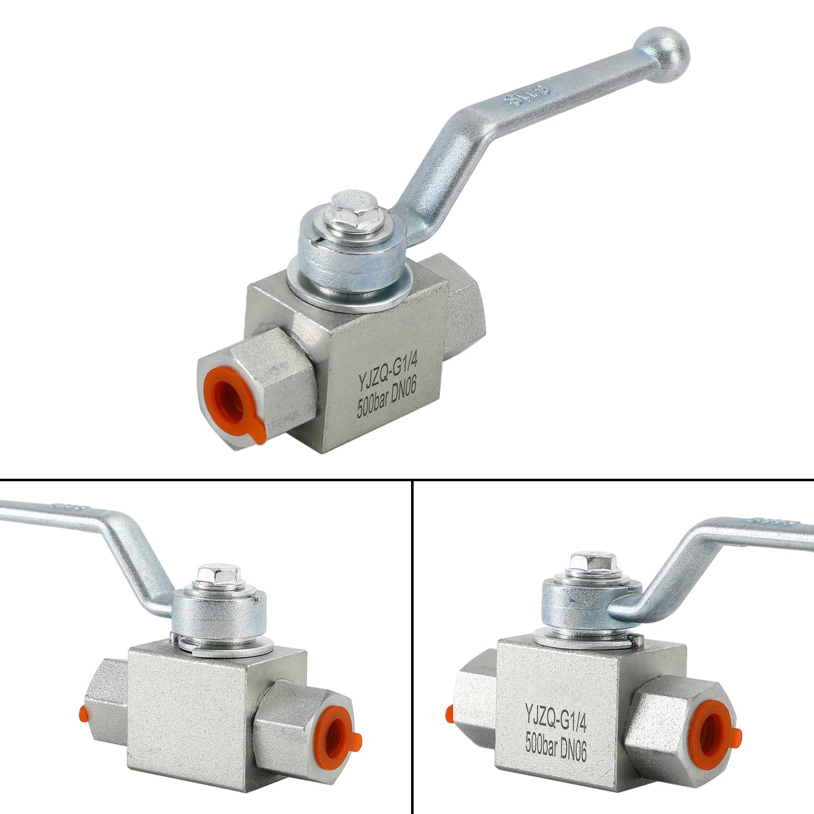 2 Way Hydraulic Ball Valve 1/4" NPT Female High Pressure Ball Valve, 1/4 DN06"