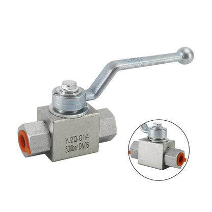 2 Way Hydraulic Ball Valve 1/4" NPT Female High Pressure Ball Valve, 1/4 DN06"