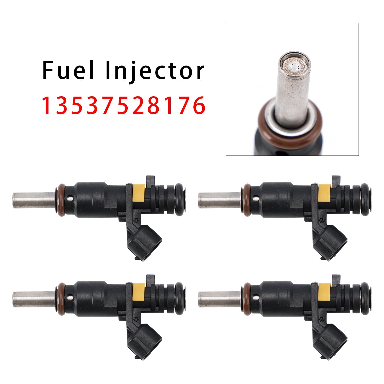 4Pcs Fuel Injector For Mini Cooper R55 R56 Peugeot 207/208 1.6 06-12 13537528176