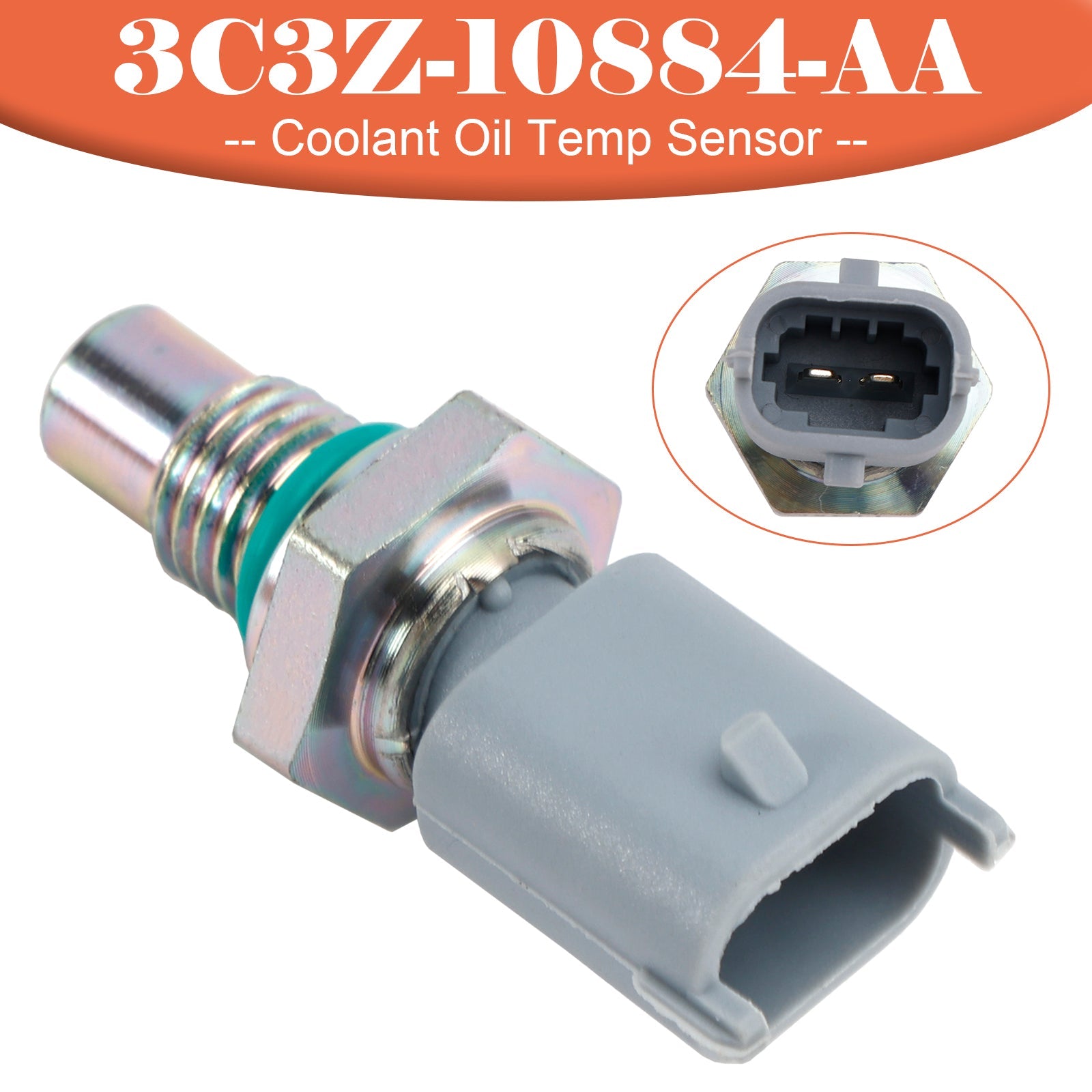 3C3Z-10884-AA Coolant Oil Temp Sensor for Ford F250 F350 6.0L 6.4L Diesel