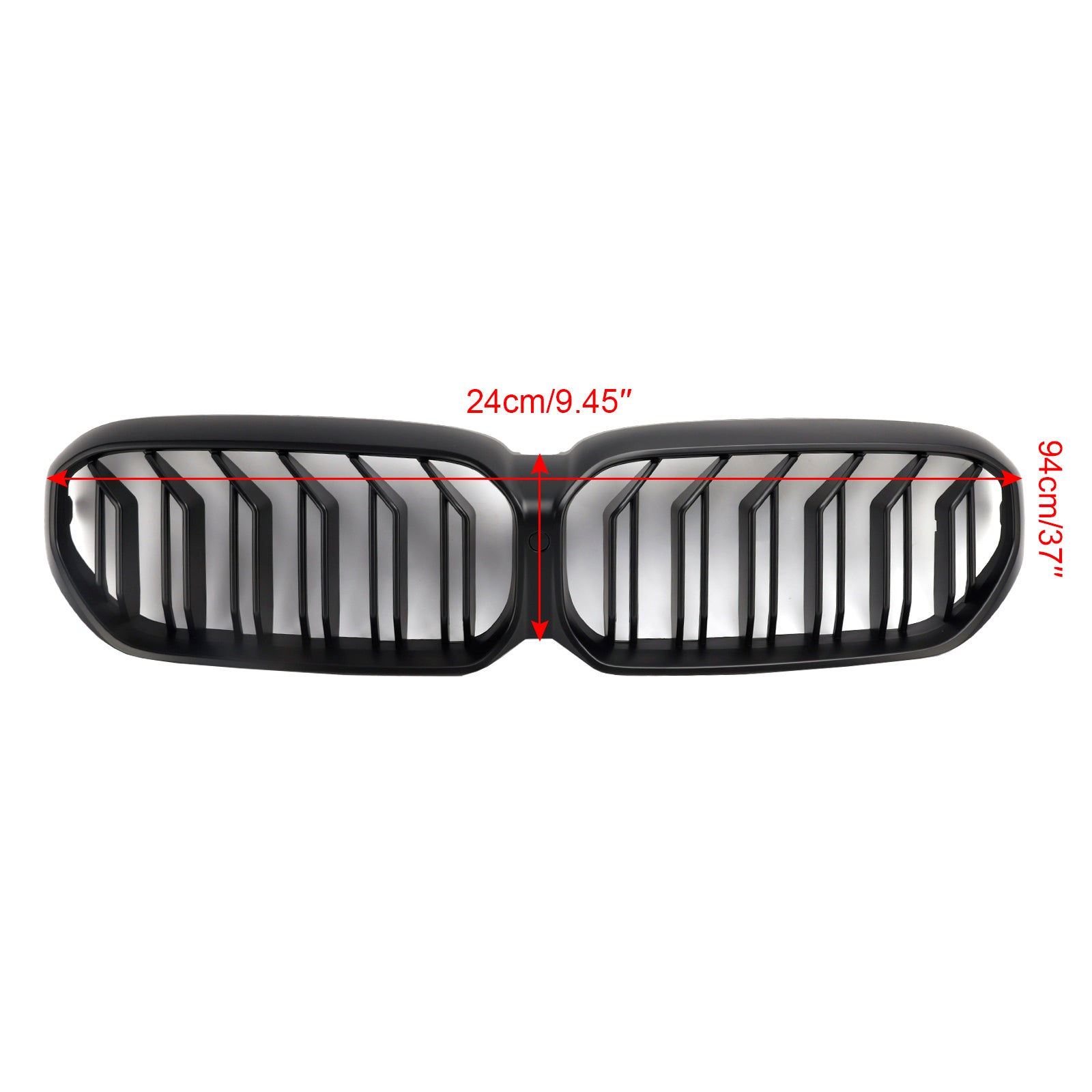 2021-2024 BMW G30 G31 LCI Matte Black Dual Slats Front Kidney Grille