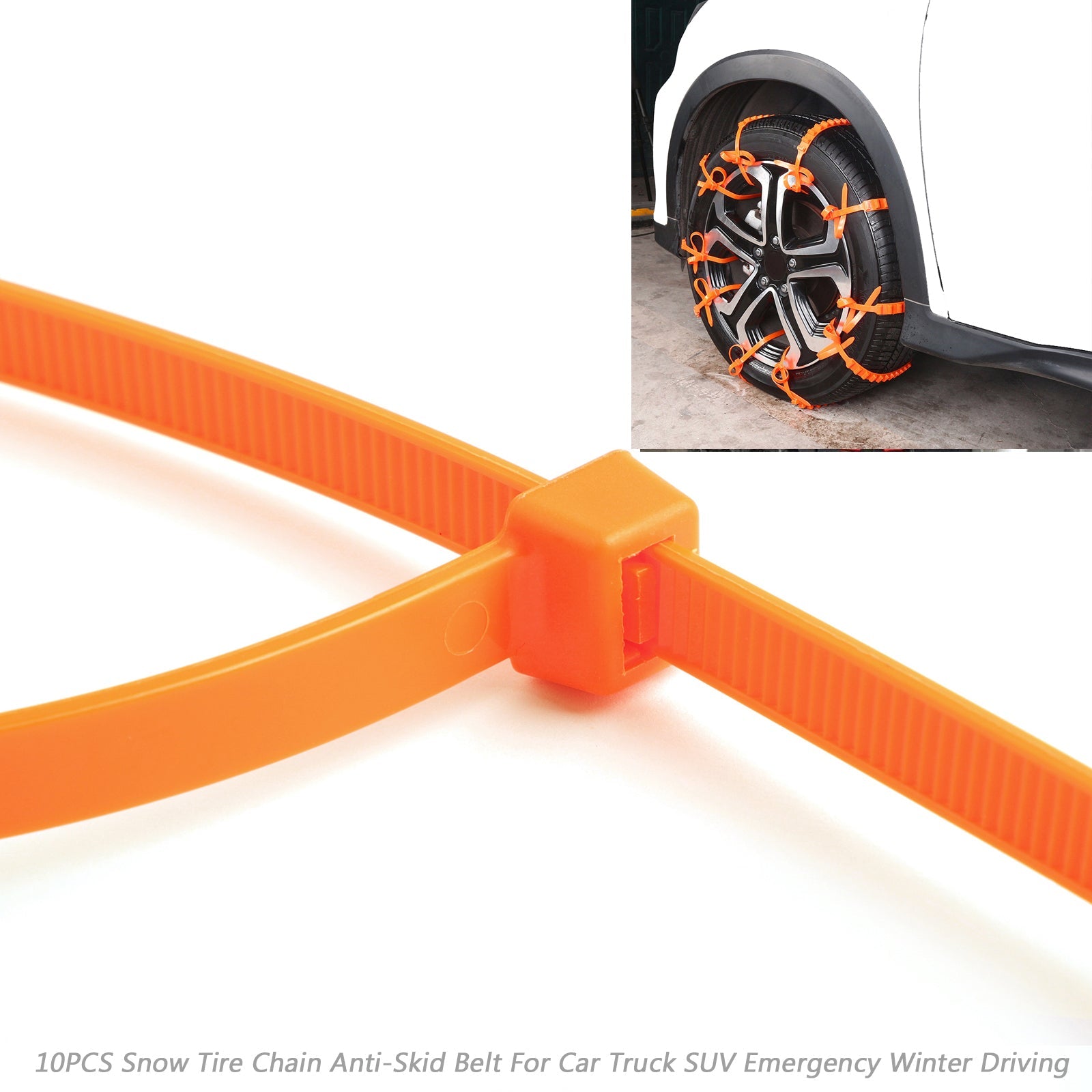 10/20/40PCS Snow Tire Chain Anti-Skid Belt For Car Truck SUV Winter Driving