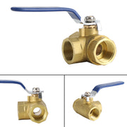 G3/4" 3 Way Ball Valve Three T Port Brass Female Type For Water Oil And Gas