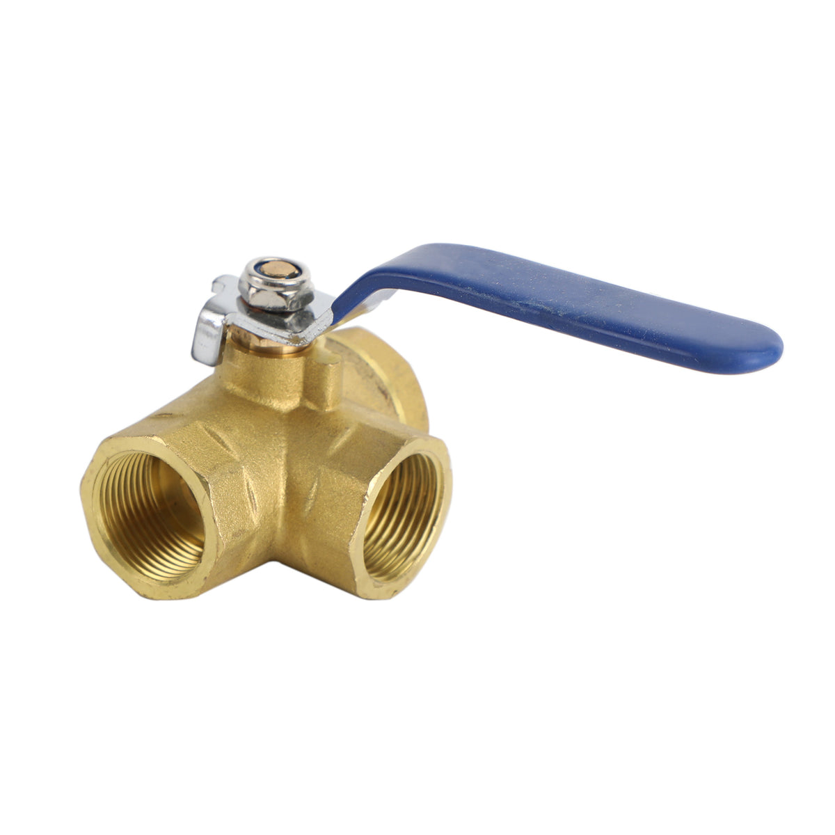 G3/4" 3 Way Ball Valve Three T Port Brass Female Type For Water Oil And Gas