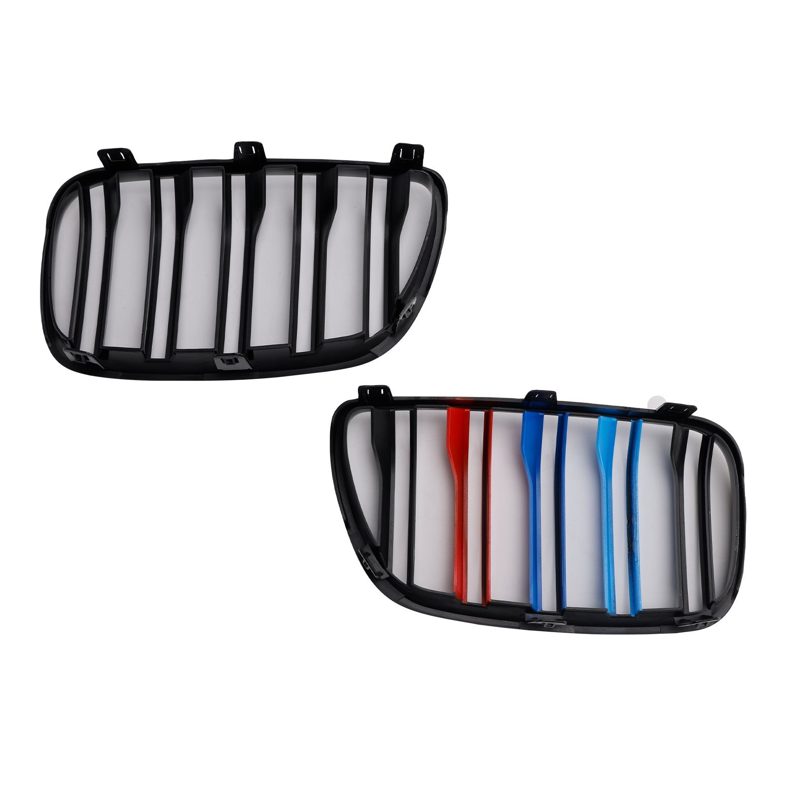 2PCS Gloss Black Front Bumper Grille Grill Fit BMW X3 E83 2007-2010 LCI
