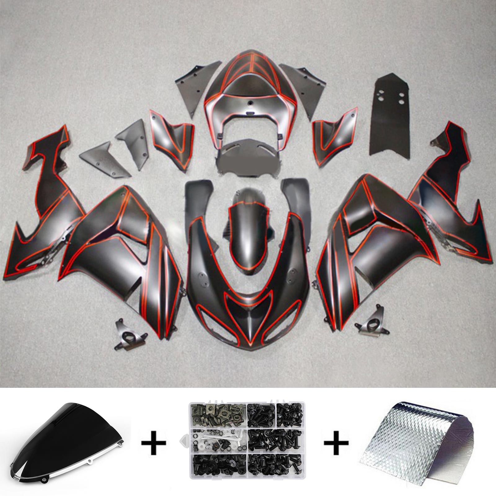 2006-2007 Kawasaki ZX10R Fairing Kit Bodywork Plastic ABS