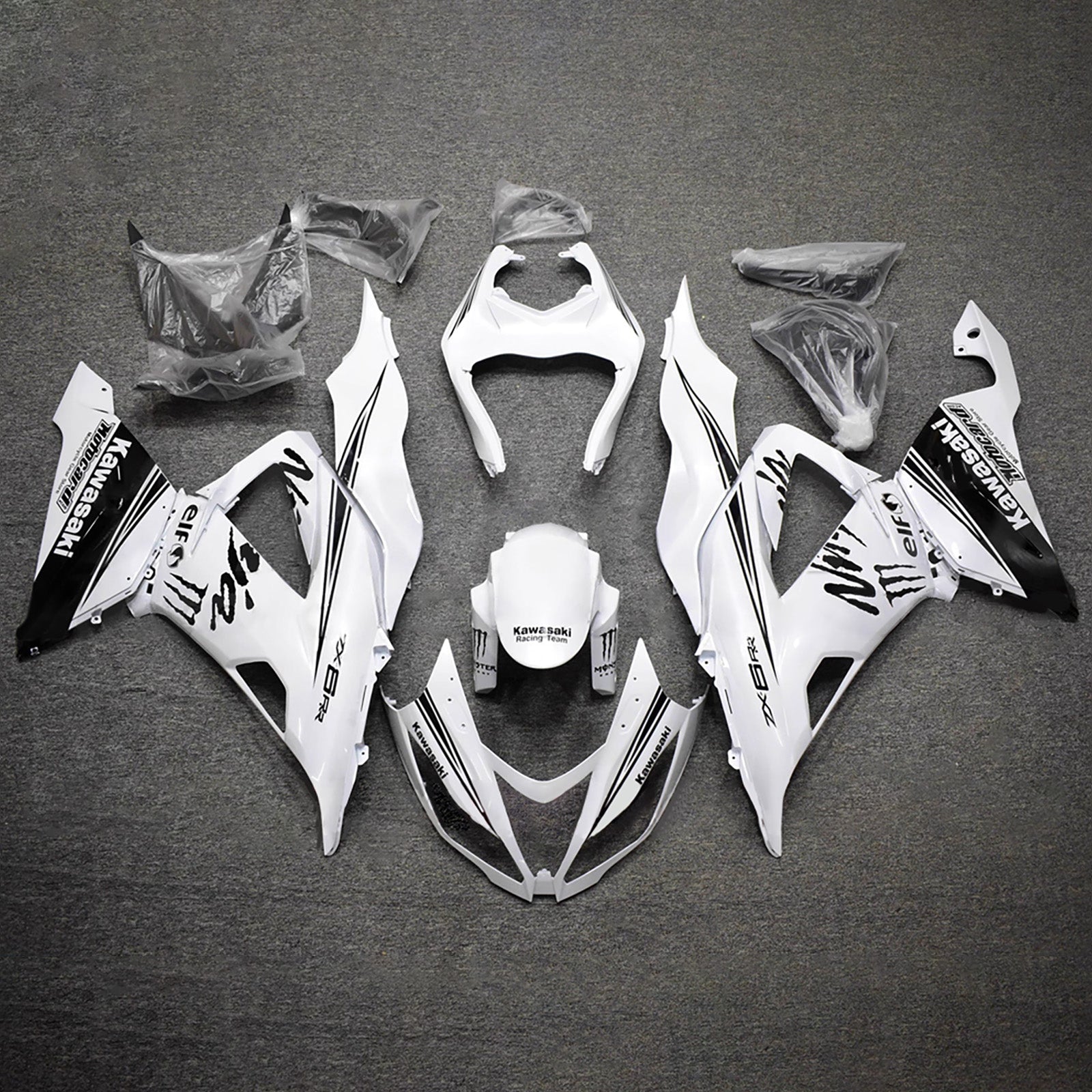 Injection Fairing Kit Bodywork Plastic ABS fit For Kawasaki ZX6R 636 2013-2018