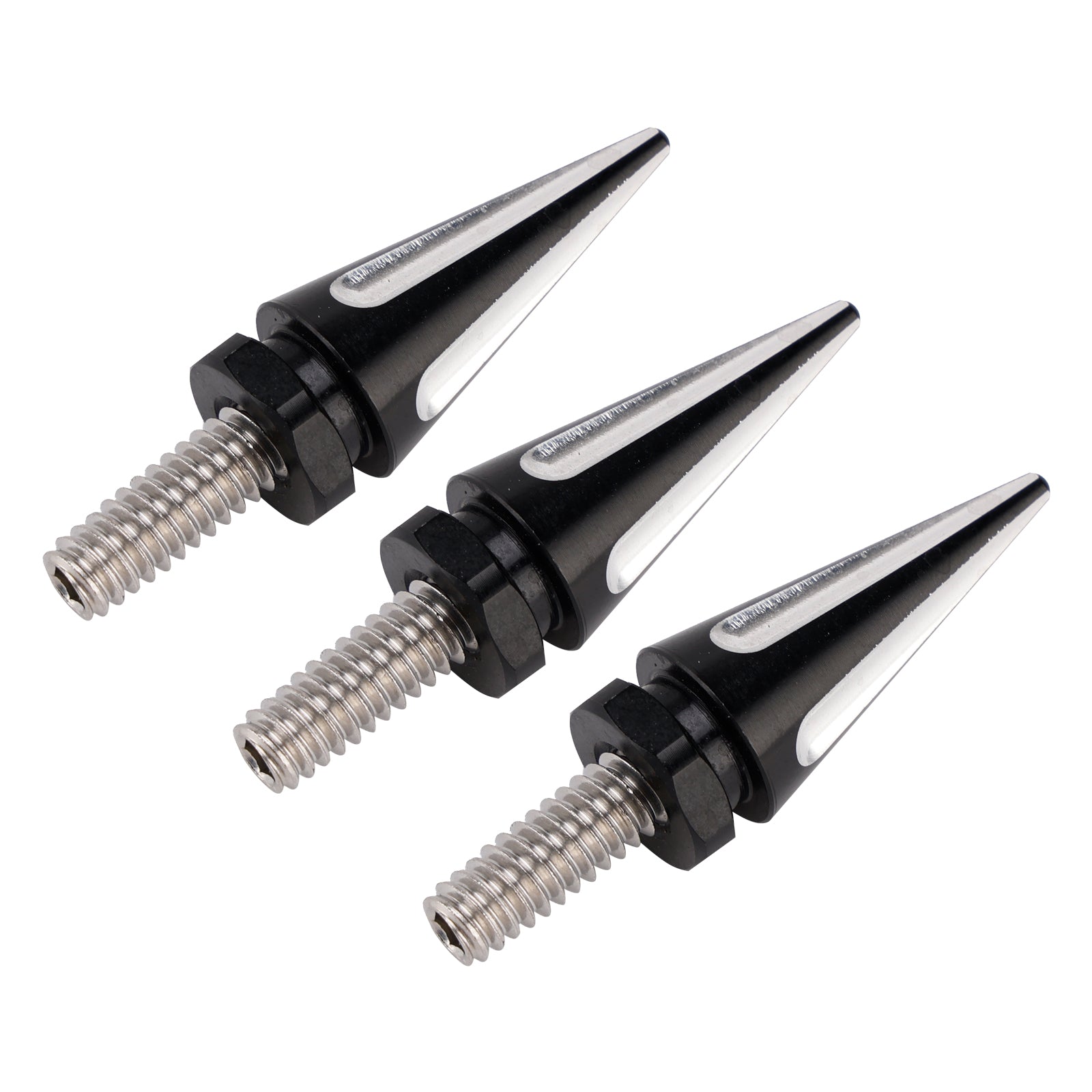 3x Black Spike Windshield Bolts For Street Glide Electra Glide Touring '96-'13