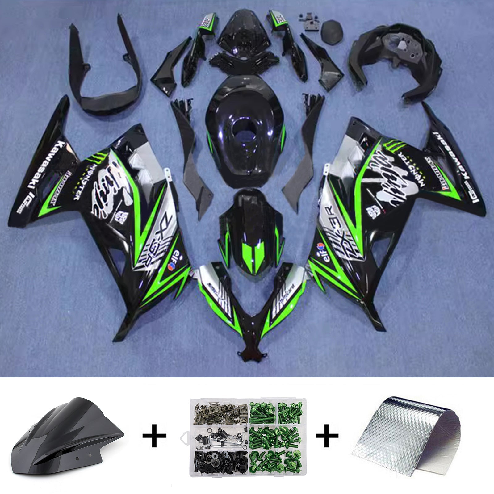 Injection Fairing Kit Bodywork Plastic ABS fit For Kawasaki EX300 Ninja300 2013-2024