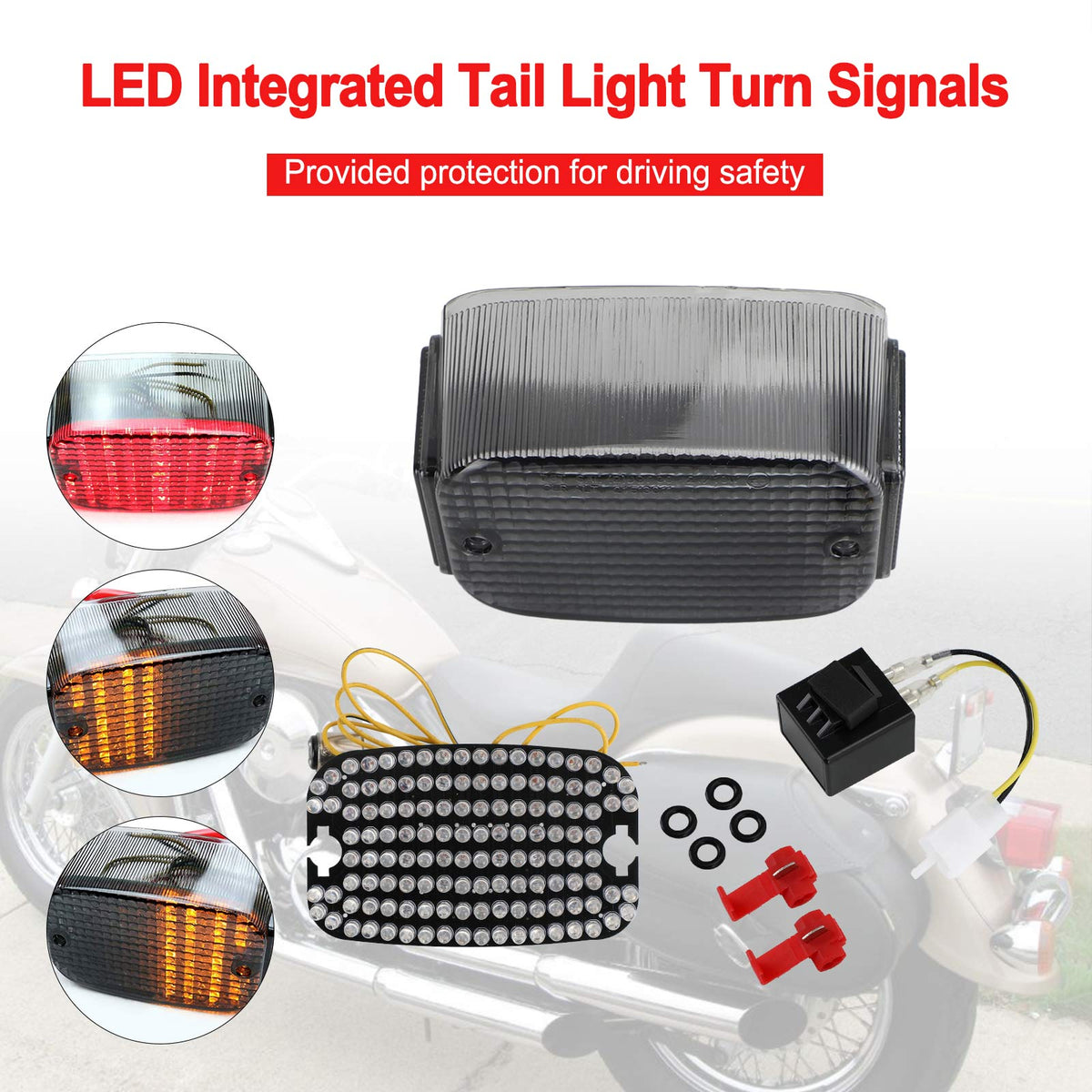 Led Tail Light Turn Signals For KAWASAKI Vulcan 800 Classic 1500 VN-15 VN400