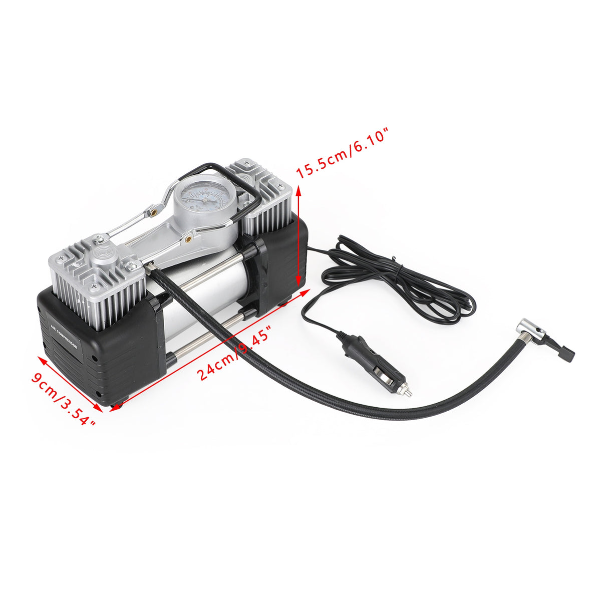 Heavy Duty Electric Air Tire Pump 12V Inflator Auto Car Truck Compressor 150PSI