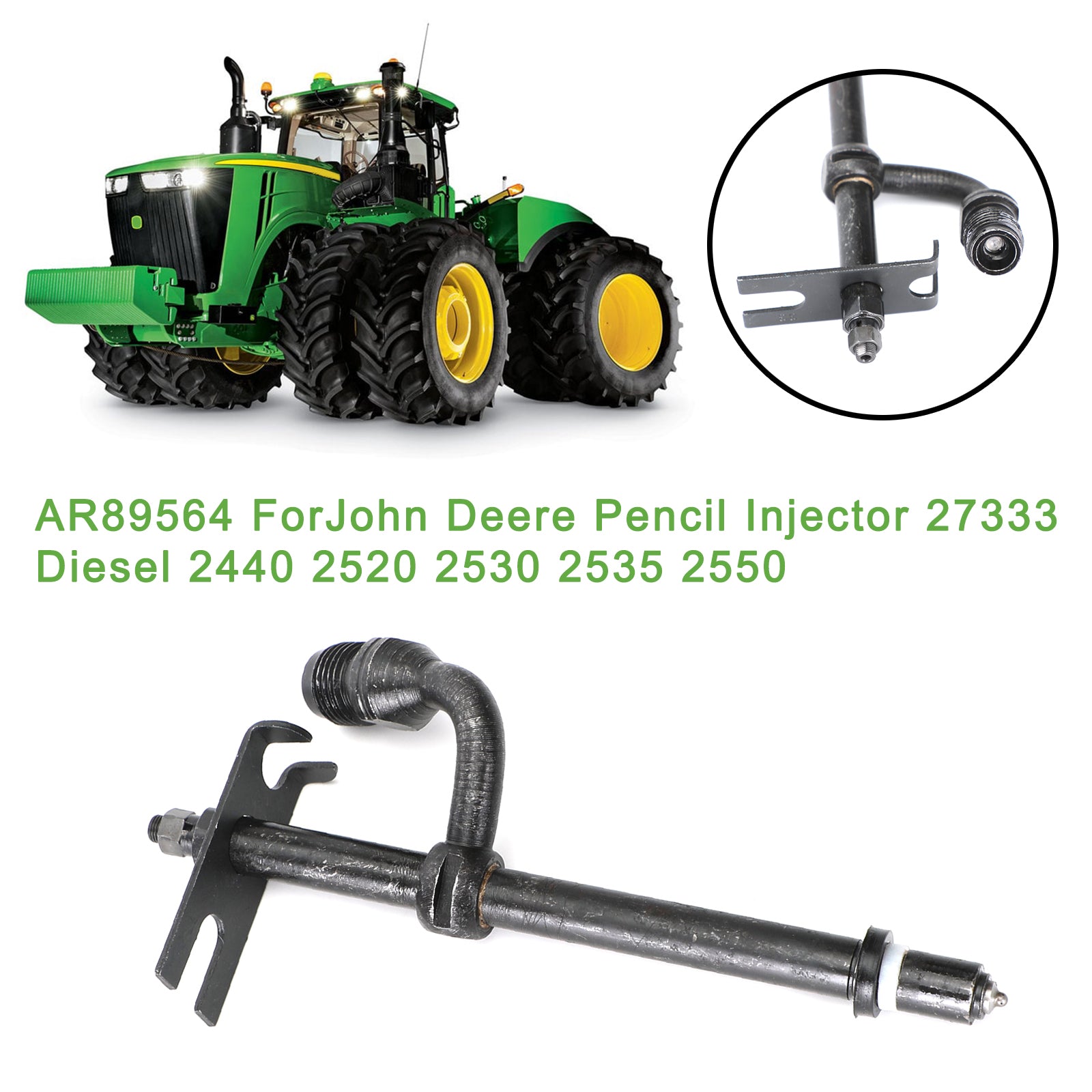 AR89564 For John Deere Pencil Injectors Tractor 27333 1520 1530 2020 2030, 1Pcs