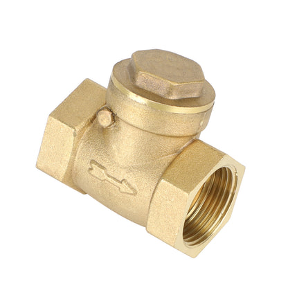 1/2" 3/4" 1" 2" Female Thread Brass Horizontal DN15 Non-Return Swing Check Valve, 3/4"