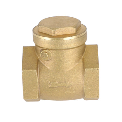 1/2" 3/4" 1" 2" Female Thread Brass Horizontal DN15 Non-Return Swing Check Valve, 1-1/4"