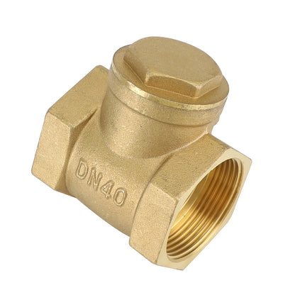 1/2" 3/4" 1" 2" Female Thread Brass Horizontal DN15 Non-Return Swing Check Valve, 1-1/2"