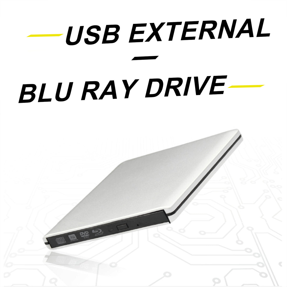 4K Read UHD Burner External USB 3.0 Super Slim DVD RW BD Recorder Drive Silver