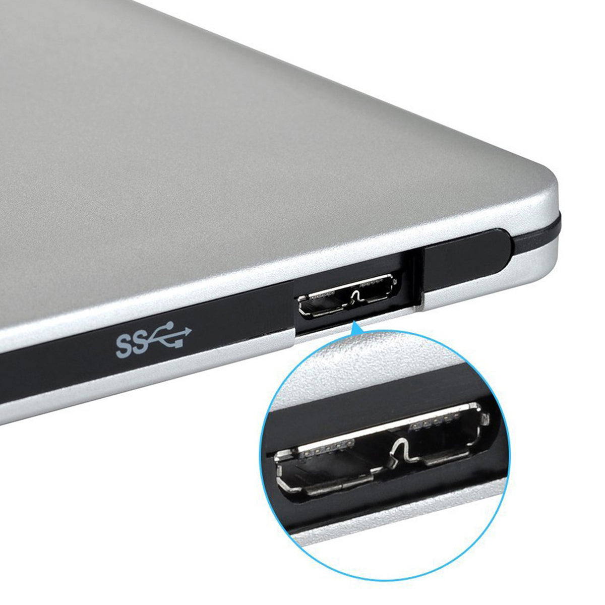 4K Read UHD Burner External USB 3.0 Super Slim DVD RW BD Recorder Drive Silver