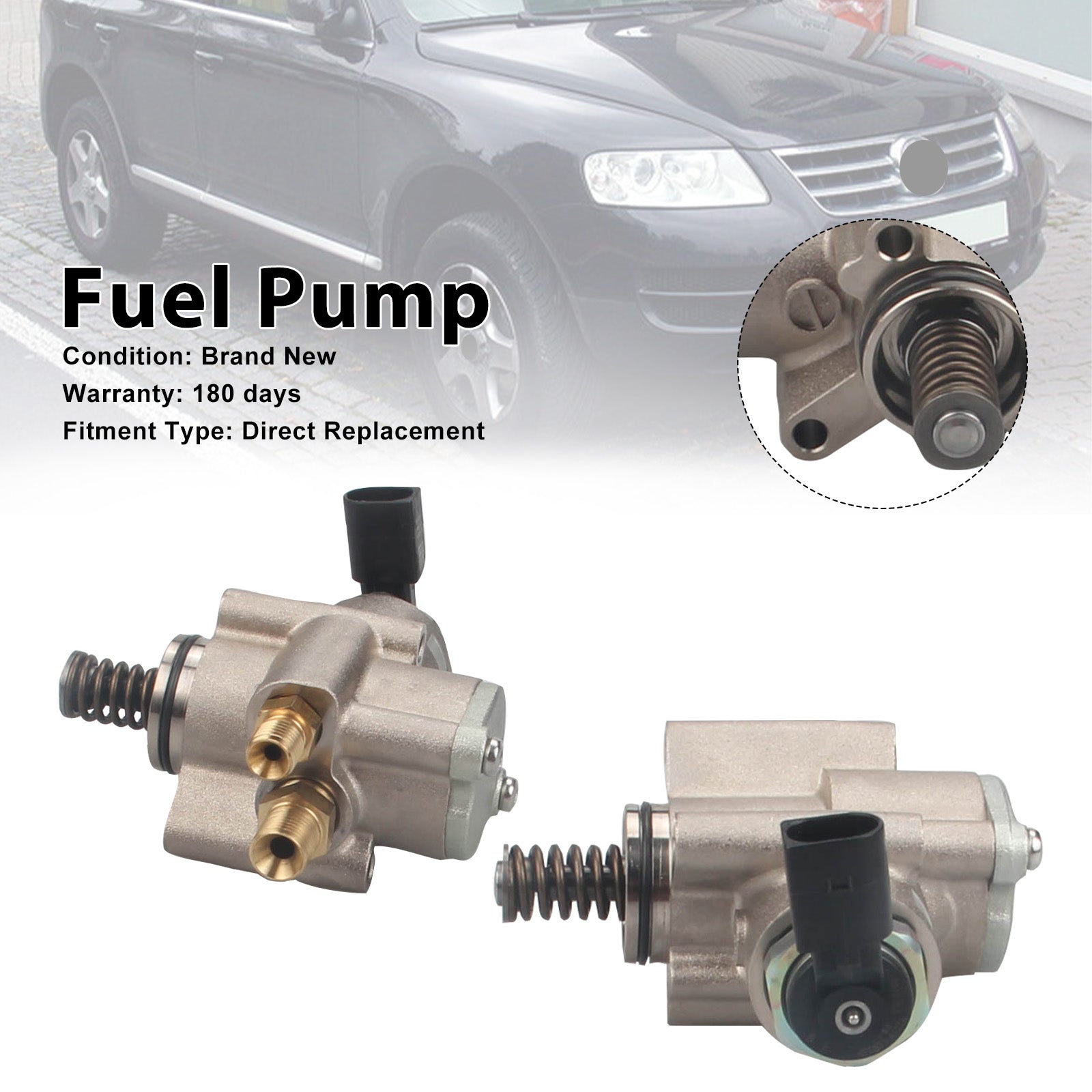 2008-2012 Audi S5 4.2L V8 A/T Base Coupe 2PCS High Pressure Fuel Pump 079127025AC