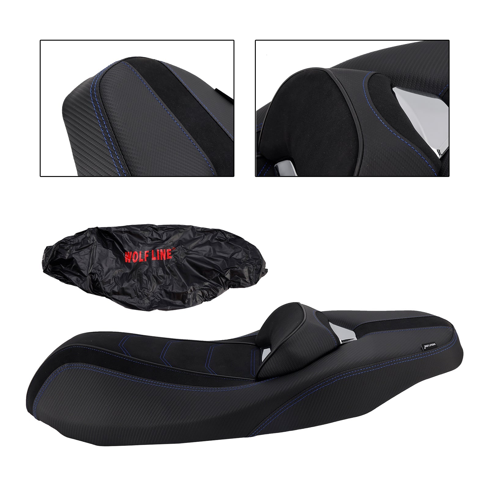 2020-2023 Fit For Yamaha Nmax155 N-Max 155 Front Raider Seat Driver Cushion Pu Blue