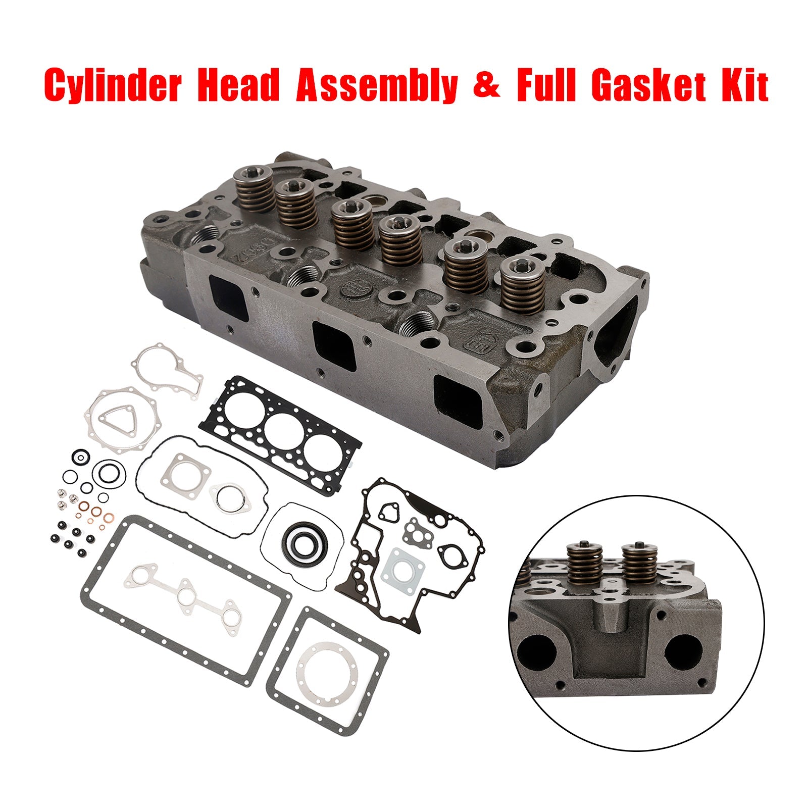 Kubota Utility Vehicle RTV900W RTV900W6 Complete Cylinder Head+Gasket Kit Tractort 1G962-03045 1G962-03046