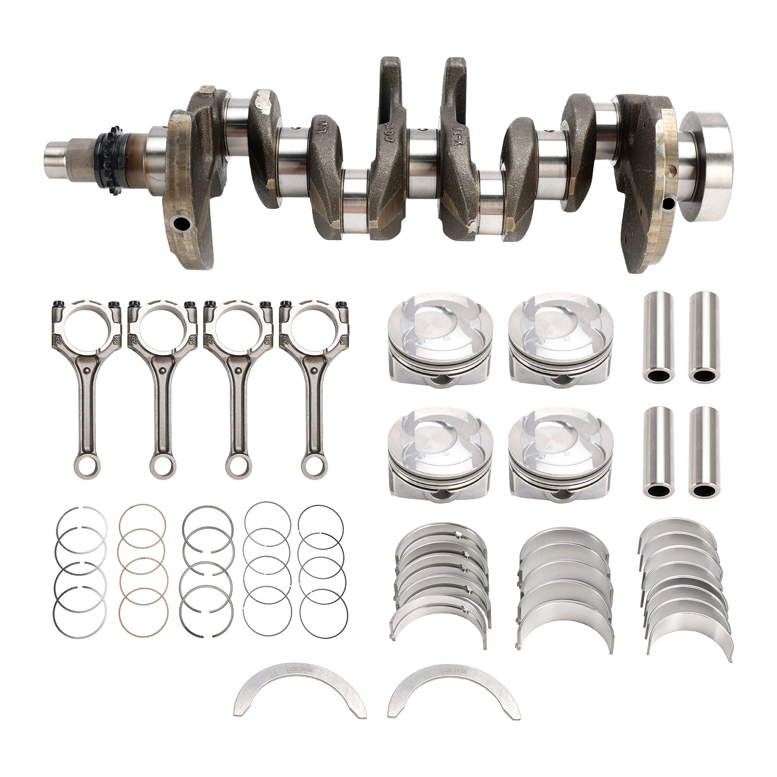 2017 Hyundai Veloster Value Edition Hatchback 3-Door Crankshaft & Connecting Rod Piston Kit 23041-2B600